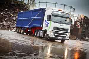 The 22 Volvo trucks feature European Metal Recyclings new corporate livery